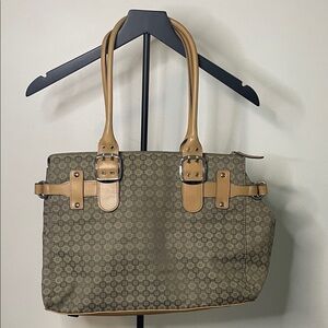 Nine West Tan Patterned Shoulder Bag